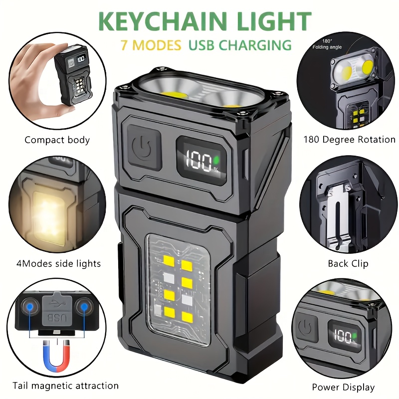 Outdoor Lighting Setup - Mini Rechargeable LED Pocket Flashlight Portable