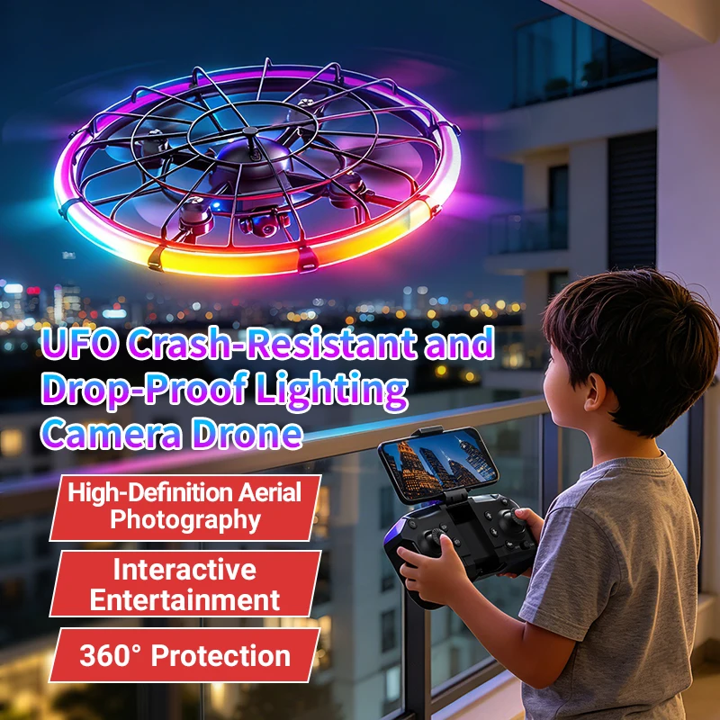 Outdoor Lighting Video - JJRC H145 UFO RC Drone with