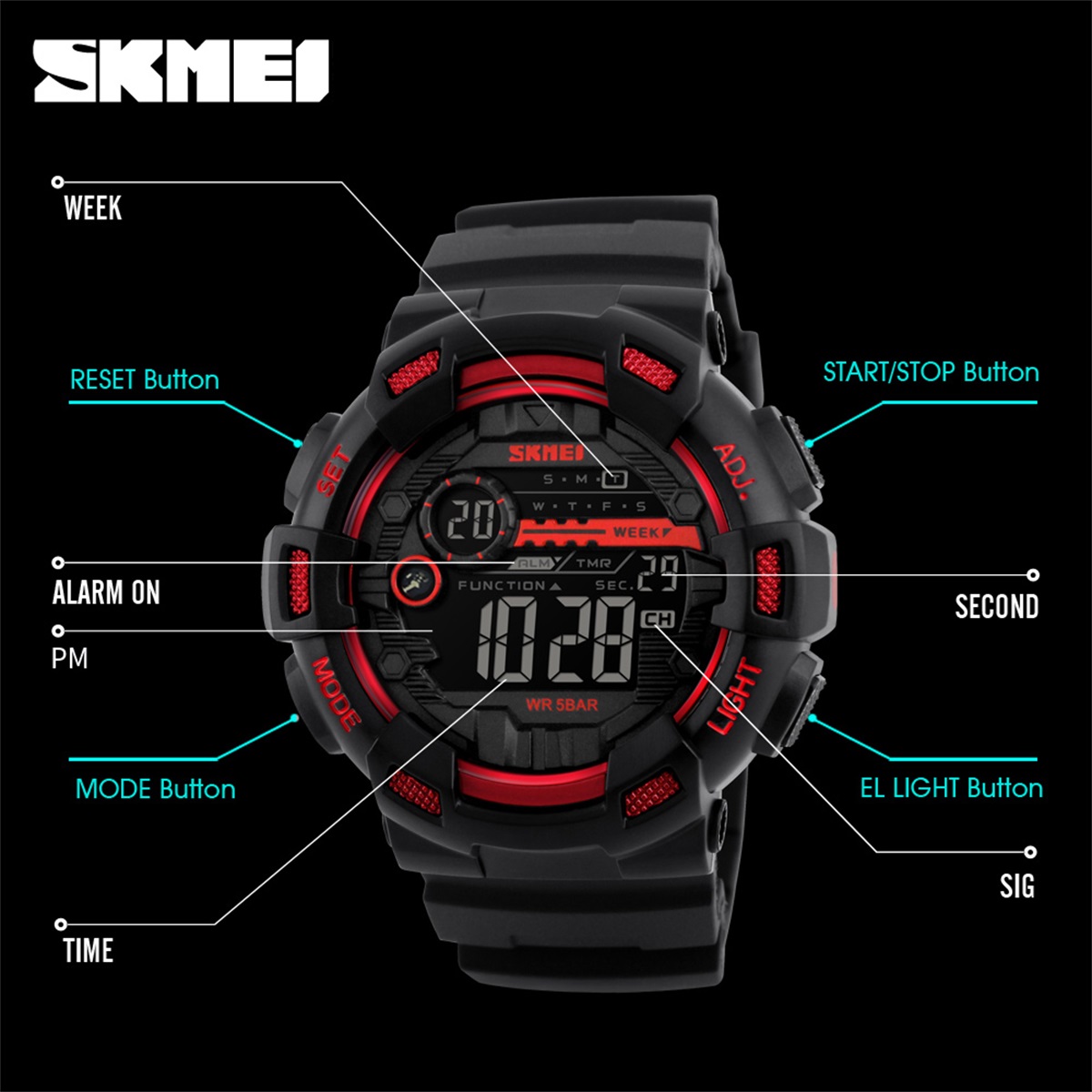 SKMEI Sports Outdoor Chrono Di - огляд і ціна Outdoor Lighting Collections