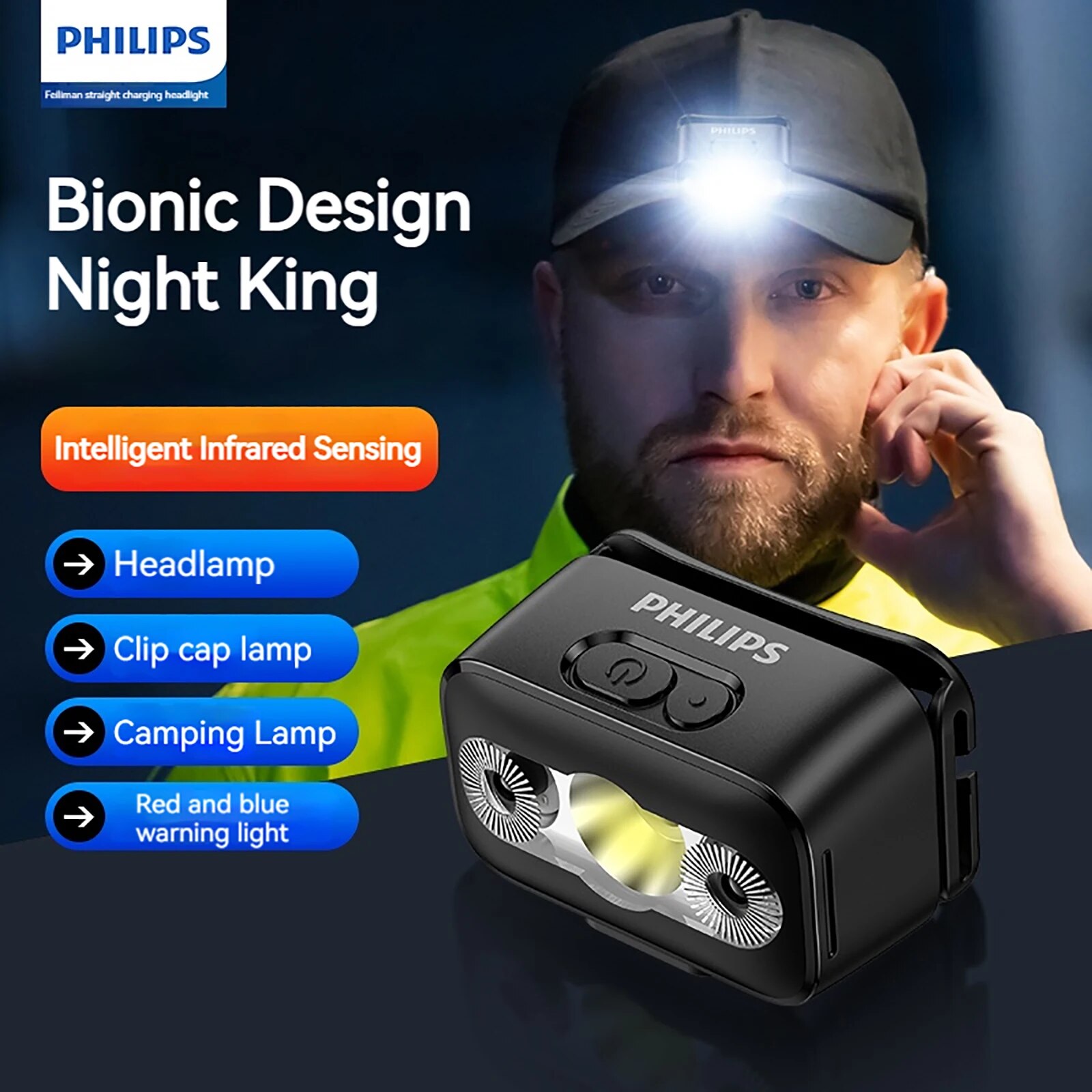 PHILIPS LED Headlamp Sensor He - огляд і ціна Outdoor Lighting Philips