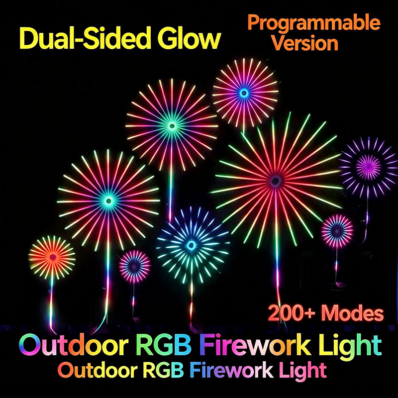 24 Tubes New Year RGB Firework - огляд і ціна Outdoor Lighting Year Round