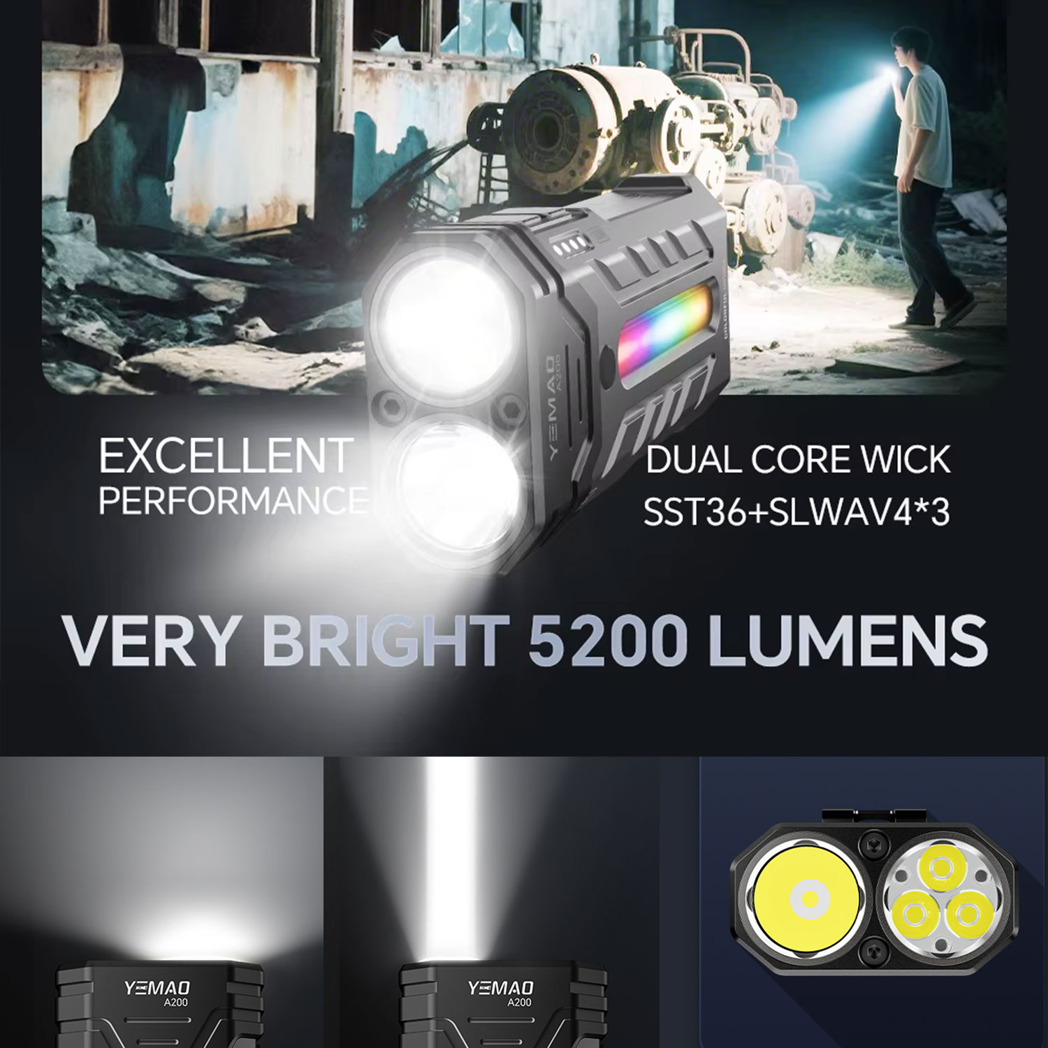 5200LM Innovative Multifunctio - огляд і ціна Outdoor Lighting Setup