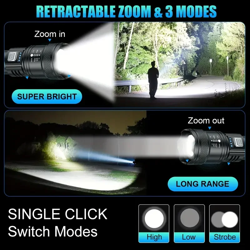 Tactical LED Flashlight 2000LM - огляд і ціна Outdoor Lighting Setup